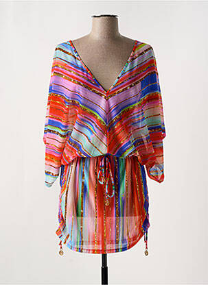 Robe de plage coupe fluide orange LULI FAMA femme