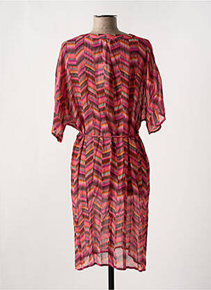 Robe de plage fermeture liens à nouer rose CYELL femme
