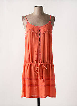 Robe de plage fermeture liens à nouer orange CYELL femme