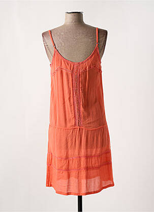 Robe de plage fermeture liens à nouer orange CYELL femme