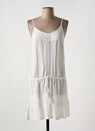 Robe de plage fermeture liens à nouer beige CYELL femme