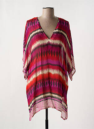 Robe de plage tissage crêpe rose CYELL femme