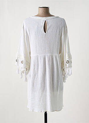 Robe de plage fermeture liens à nouer beige CYELL femme