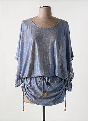 Robe de plage fermeture liens à nouer bleu LULI FAMA femme
