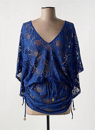 Robe de plage fermeture liens à nouer bleu LULI FAMA femme