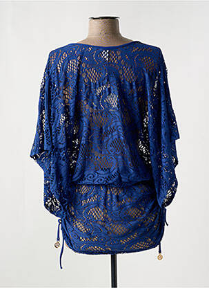 Robe de plage fermeture liens à nouer bleu LULI FAMA femme