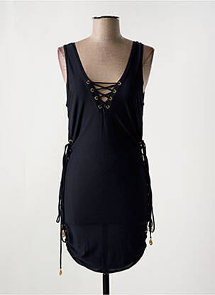 Robe de plage fines bretelles noir LULI FAMA femme