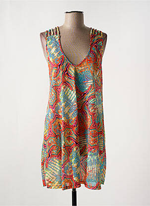 Robe de plage sans manche orange LULI FAMA femme