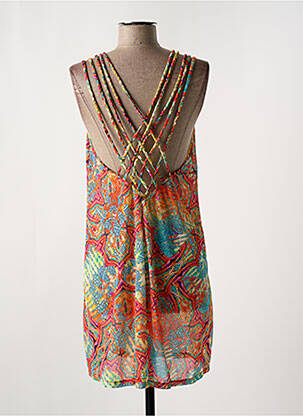 Robe de plage sans manche orange LULI FAMA femme
