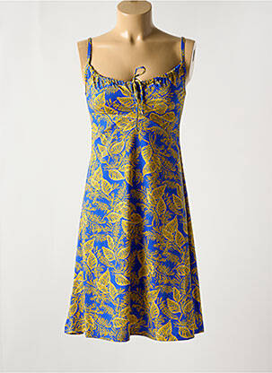Robe de plage fermeture liens à nouer bleu CYELL femme