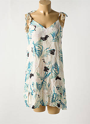 Robe de plage fines bretelles bleu MALAI femme