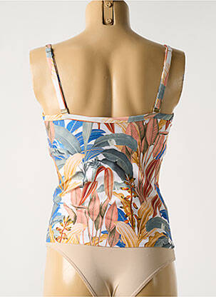 Top de bain imprimé tie and dye beige CYELL femme
