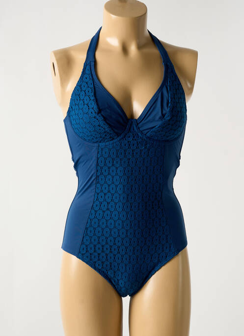 Maillot de bain 1 pièce bleu CYELL pour femme