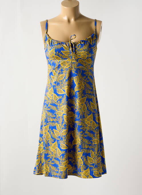 Robe de plage fermeture liens à nouer bleu CYELL femme