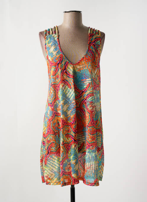 Robe de plage orange LULI FAMA pour femme