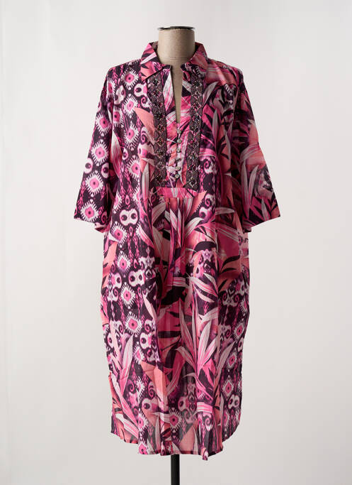 Robe de plage rose MIRADONNA pour femme