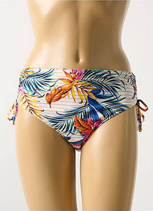Bas de maillot de bain imprimé tie and dye culotte jaune CYELL femme