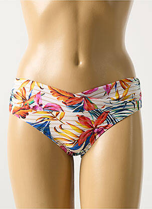 Bas de maillot de bain imprimé tie and dye culotte jaune CYELL femme