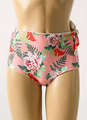 Bas de maillot de bain imprimé tie and dye culotte rose MALAI femme