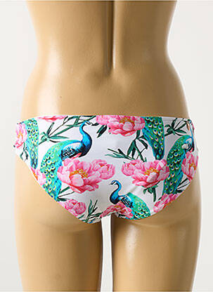 Bas de maillot de bain imprimé fleurs culotte blanc MALAI femme