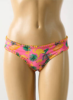 Bas de maillot de bain imprimé tie and dye culotte rose PALMACEA femme