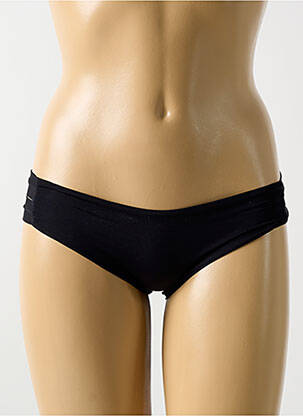 Bas de maillot de bain effet matière satinée culotte noir MALAI femme