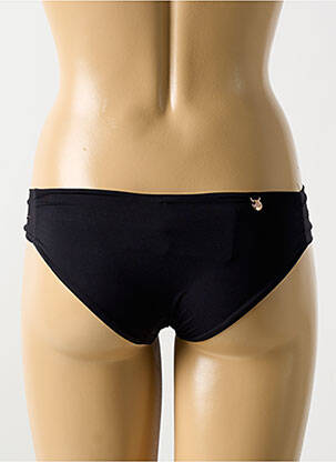 Bas de maillot de bain effet matière satinée culotte noir MALAI femme