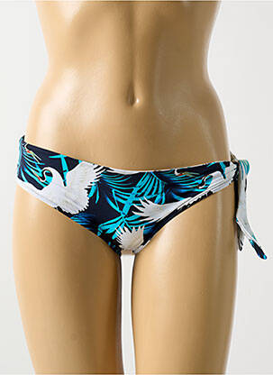 Bas de maillot de bain imprimé tie and dye culotte bleu MALAI femme