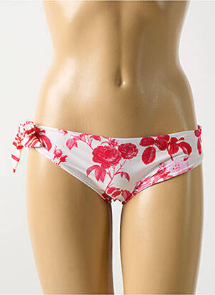 Bas de maillot de bain imprimé fleurs culotte rose MILONGA femme