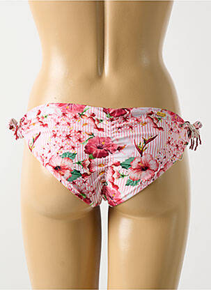 Bas de maillot de bain imprimé fleurs bikini rose MILONGA femme