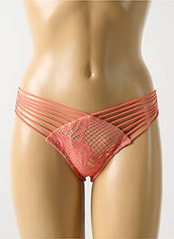 Bas de maillot de bain effet matière satinée culotte orange LULI FAMA femme