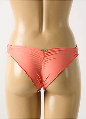 Bas de maillot de bain effet matière satinée culotte orange LULI FAMA femme