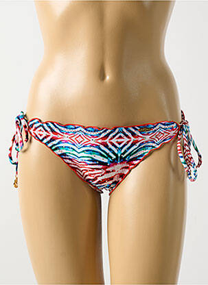 Bas de maillot de bain fermeture liens à nouer bikini rouge LULI FAMA femme