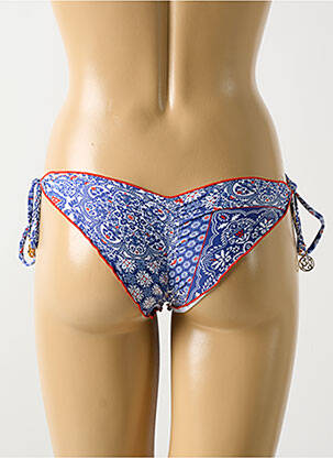 Bas de maillot de bain imprimé fantaisie bikini bleu LULI FAMA femme