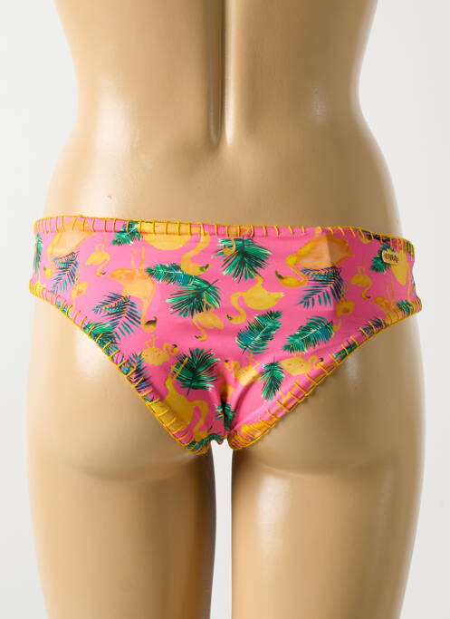Bas de maillot de bain imprimé tie and dye culotte rose PALMACEA femme