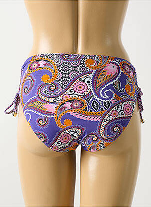 Bas de maillot de bain effet matière satinée culotte violet CYELL femme
