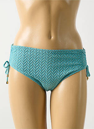 Bas de maillot de bain effet matière satinée culotte bleu CYELL femme