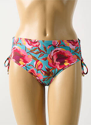 Bas de maillot de bain imprimé fleurs culotte rose CYELL femme