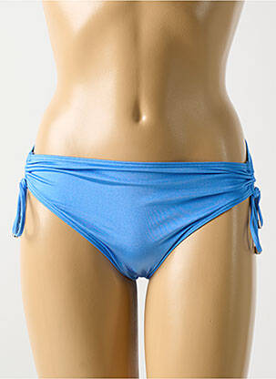 Bas de maillot de bain tissage satiné culotte bleu CYELL femme