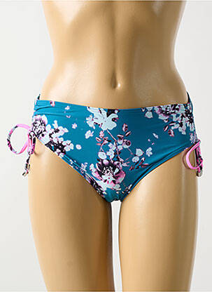 Bas de maillot de bain imprimé fleurs culotte bleu CYELL femme