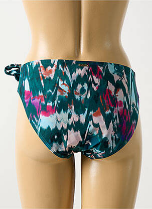Bas de maillot de bain imprimé fantaisie culotte vert CYELLE femme