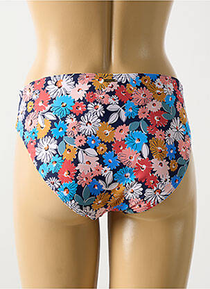 Bas de maillot de bain imprimé fleurs culotte bleu CYELL femme