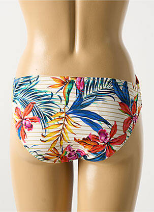 Bas de maillot de bain imprimé tie and dye culotte jaune CYELL femme