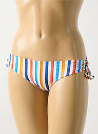 Bas de maillot de bain imprimé rayures bikini bleu CYELL femme