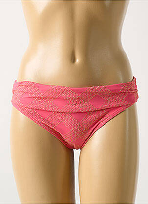 Bas de maillot de bain effet matière satinée culotte rose CYELL femme