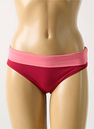 Bas de maillot de bain effet matière satinée culotte rose CYELL femme