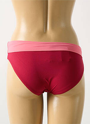 Bas de maillot de bain effet matière satinée culotte rose CYELL femme