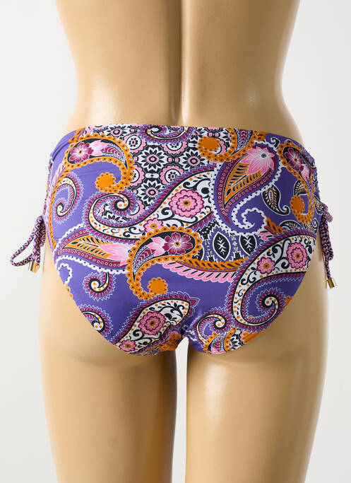 Bas de maillot de bain effet matière satinée culotte violet CYELL femme