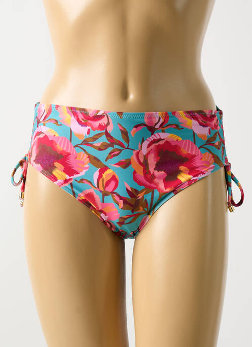 Bas de maillot de bain imprimé fleurs culotte rose CYELL femme