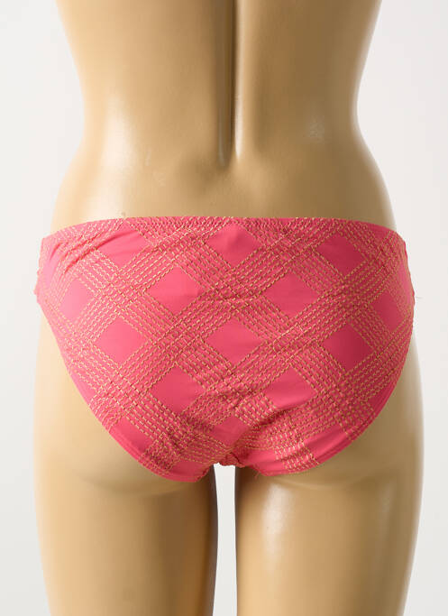 Bas de maillot de bain effet matière satinée culotte rose CYELL femme